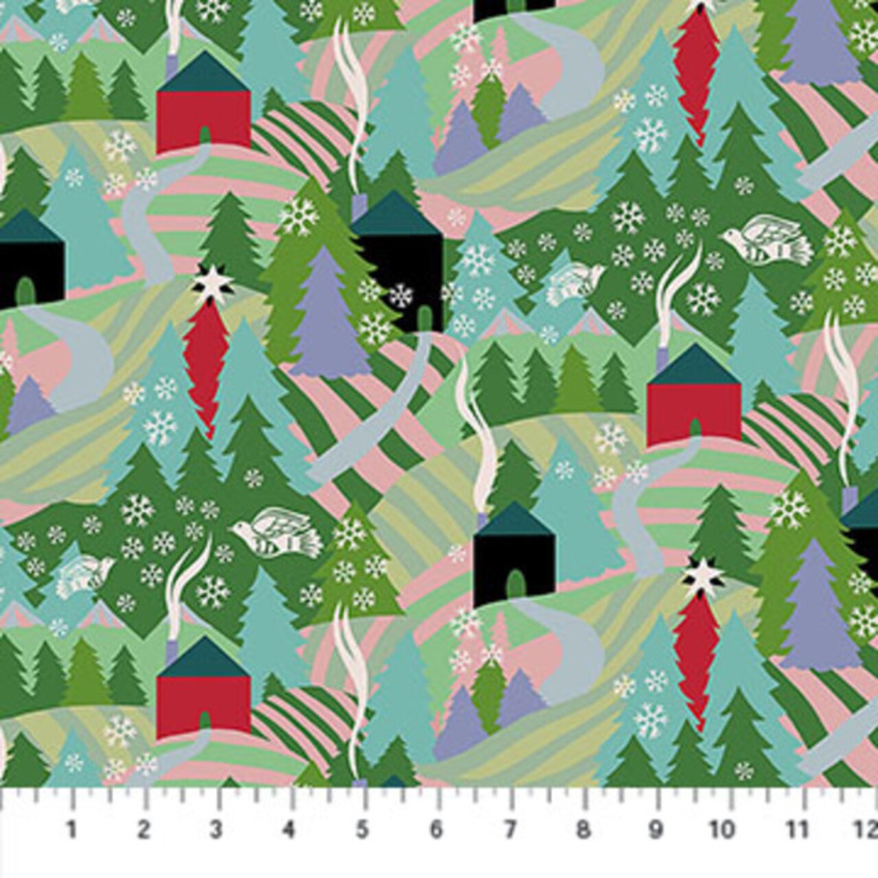 Flurry in Morning (amt161-72v) | Cozy Christmas | Anna Maria | Northcott